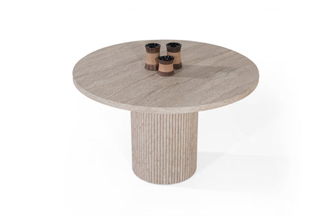 Table Petra effet travertin
