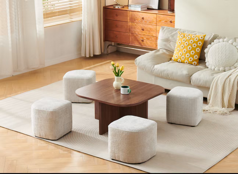 Table Marbella + Poufs