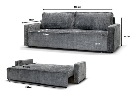 Nicole Convertible Marbella Gris Anthracite