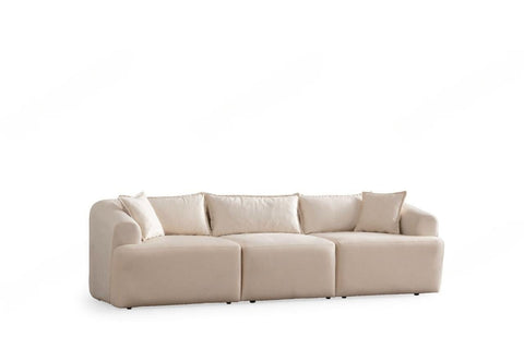 Elena Modulable - Velours Blanc cassé